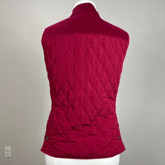 Talbots Cranberry Quilted Mixed Medium Vest - Picture 3 of 7